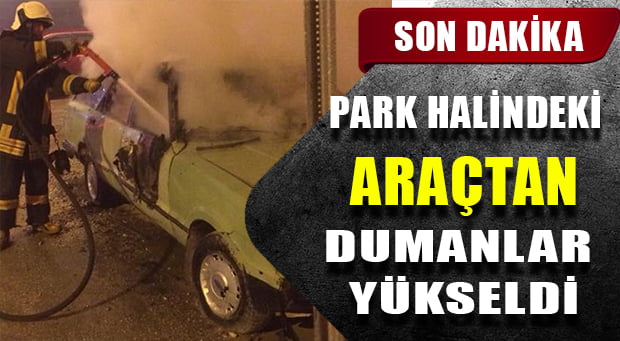 Park Halindeki Araçtan Dumanlar Yükseldi