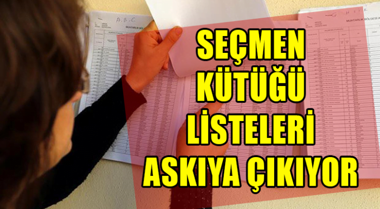 Seçmen Kütüğü Listeleri Askıya Çıkıyor