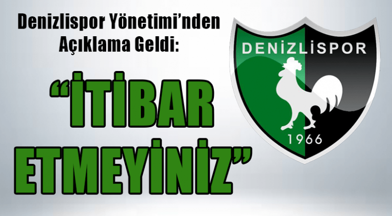 Denizlispor İstifa Söylentilerine Cevap Verdi