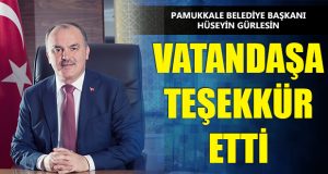 Başkan Gürlesin’den Vatandaşa Teşekkür