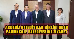 Başkan Gürlesin’i, Akdeniz Belediyeler Birliği Başkanı Tütüncü Ziyaret Etti