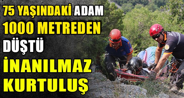 Bin metreden paraşütle kayalıklara çakılan adamın inanılmaz kurtuluşu