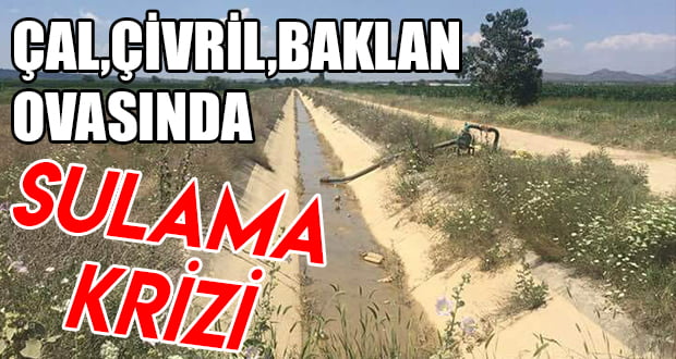 Çal,Çivril ve Baklan Ovası’nda Sulama Krizi