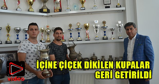 Denizlispor’un, İçine Çiçek Dikilen Kupaları Geri Getirildi