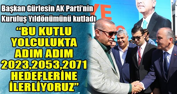 Başkan Gürlesin’den AK Parti Kuruluş Yıldönümü Mesajı