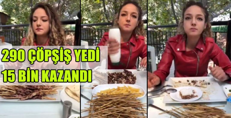 290 Çöp Şiş Yedi, 15 Bin Kazandı