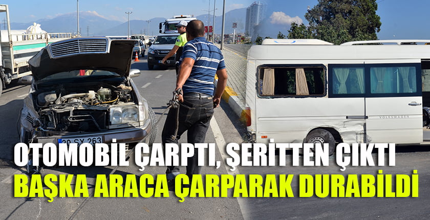 Başka Araca Çarparak Durabildi