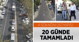 4 SOKAĞIN ÜSTYAPISI 20 GÜNDE TAMAMLADI