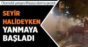 Otomobil Yangını İtfaiyeyi Alarma Geçirdi