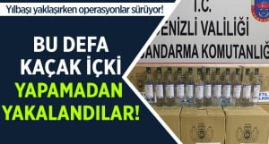 Bu Defa Kaçak İçkiyi Yapamadan Yakalandılar!