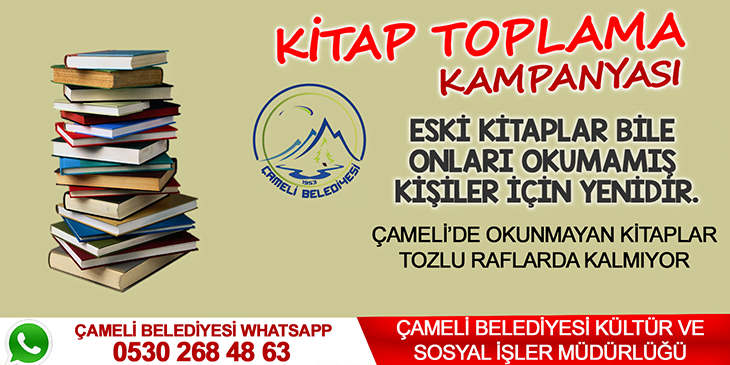 Çamel Belediyesi’nden Kitap Toplama Kampanyası