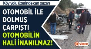 Dolmuş ile Otomobil Çarpıştı: 2 Yaralı