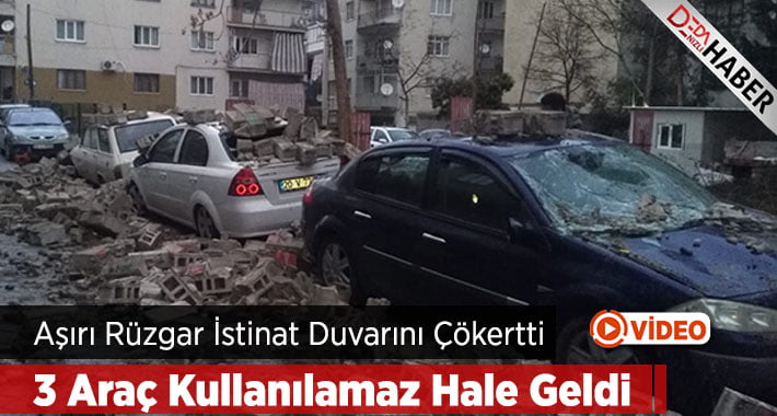 Aşırı Rüzgar İstinat Duvarını Çökertti