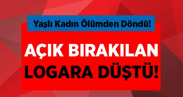 Yaşlı Kadın Açık Bırakılan Logara Düştü!