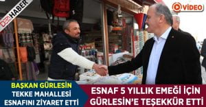 Başkan Gürlesin’den Esnaflara Ziyaret