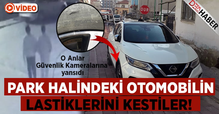 Park Halindeki Otomobilin Lastiklerini Kestiler