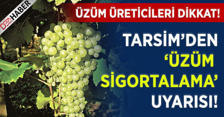 Tarsim’den Üzüm Sigortası için ‘Son Gün’ Uyarısı