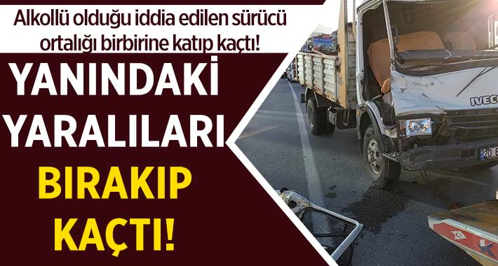 Alkollü Sürücü Yanında Yaralıları Bırakıp Kaçtı!