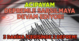 3 Dakika Arayla 2 Şiddetli Deprem!