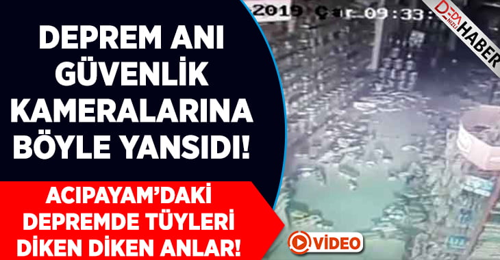 Deprem Anı Güvenlik Kameralarına Böyle Yansıdı!