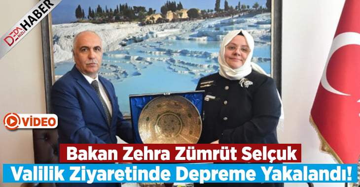 Bakan Selçuk Valilik Ziyaretinde Depreme Yakalandı!