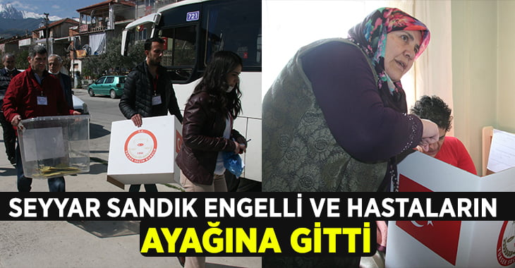 Denizli’de onlarca vatandaş seyyar sandıklarda oy kullandı