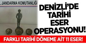 Denizli’de Tarihi Eser Operasyonu.. Tam 11 Parça!