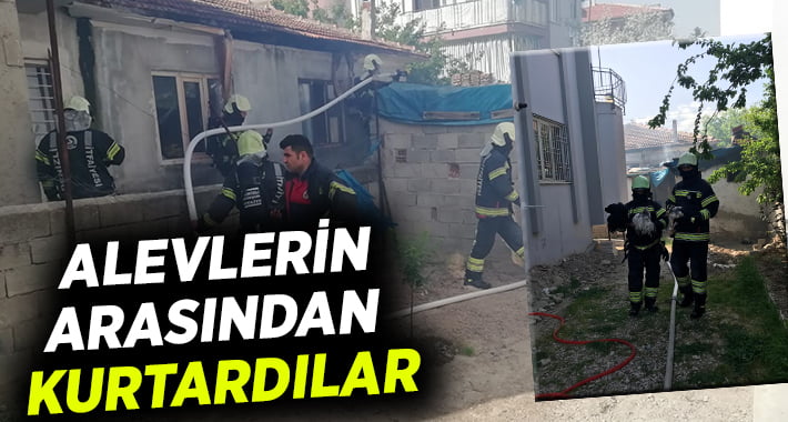 Alevlerin arasına giren ekipler tavukları kurtardı