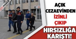 Açık Cezaevinden İzinli Çıkıp Hırsızlığa Karıştı!