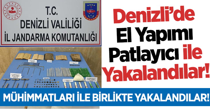 El Yapımı Patlayıcıyla Kazı Yaparken Yakalandılar