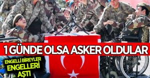  Engelli Bireyler Yemin Ederek Asker Oldular