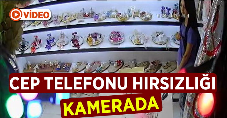 Cep telefonu hırsızlığı güvenlik kamerasında