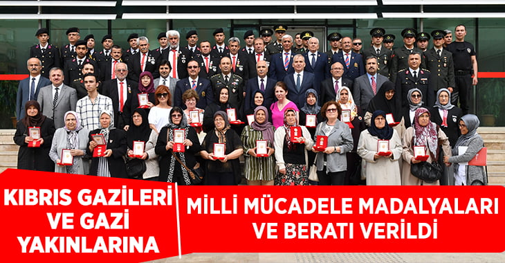 Gazi ve Gazi Yakınlarına Milli Mücadele Madalyaları ve Beratı Verildi