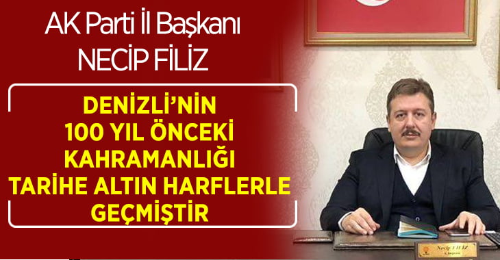 Başkan Filiz’den 15 Mayıs Mesajı