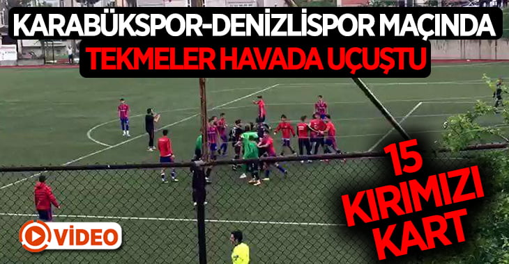 Karabükspor Denizlispor Maçıda Tekmeler Havada Uçuştu