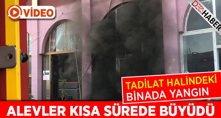 Otel tadilatında ısınma kazanı alev aldı