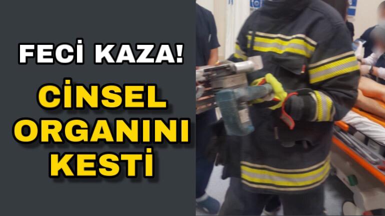 Denizli’de feci kaza.. Cinsel organını kesti