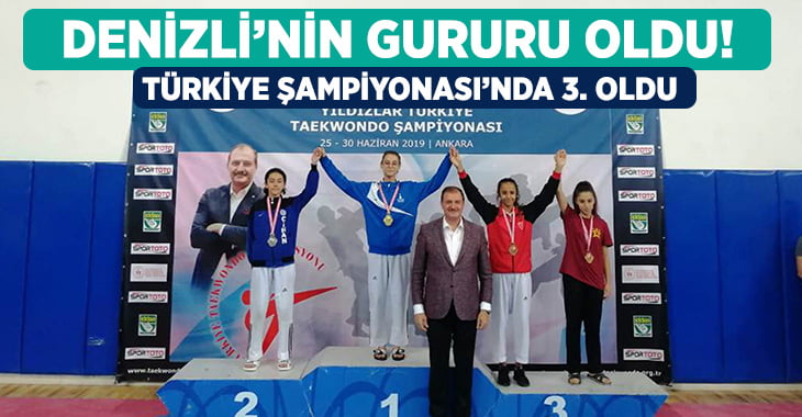 Denizlili sporcudan Türkiye şampiyonasında 3.’lük gururu