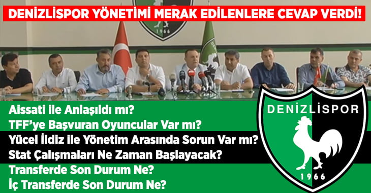 Denizlispor Yönetimi Taraftarın Merak Ettiği Soruları Yanıtladı!