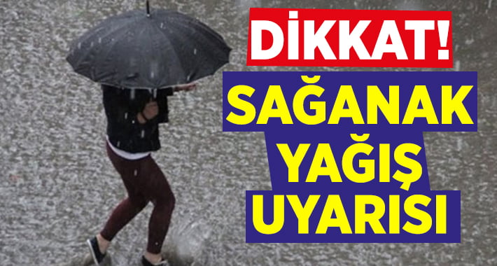 Denizli’de Sağanak Yağış Uyarısı