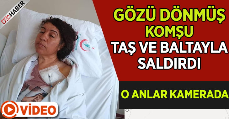 Komşusunun kafasına taş atıp balta ile kemiklerini kırdı