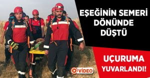 Eşeğinden Düştü Uçuruma Yuvarlandı!