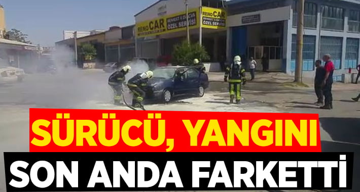 Denizli’de araç yangını