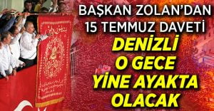 Başkan Osman Zolan’dan 15 Temmuz daveti