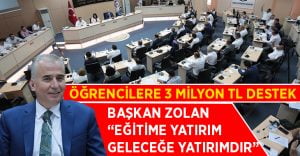 Büyükşehir’den 3.000 öğrenciye 3 milyon TL destek