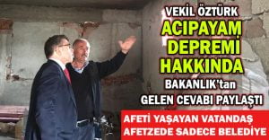 Vekil Öztürk, Bakanlığın ‘Acıpayam cevabını’ paylaştı