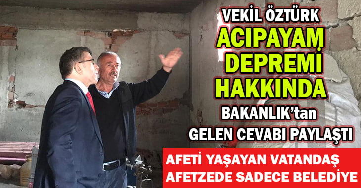 Vekil Öztürk, Bakanlığın ‘Acıpayam cevabını’ paylaştı