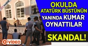 Okul bahçesini festivalde açık kumarhaneye çevirdiler