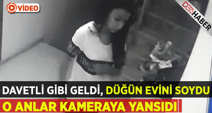 Davetli gibi geldiği düğün evini soyan kadın hırsız kamerada