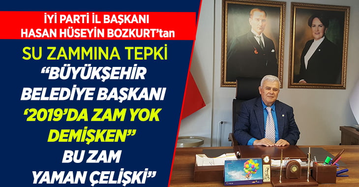 Başkan Bozkurt’tan su zammına tepki